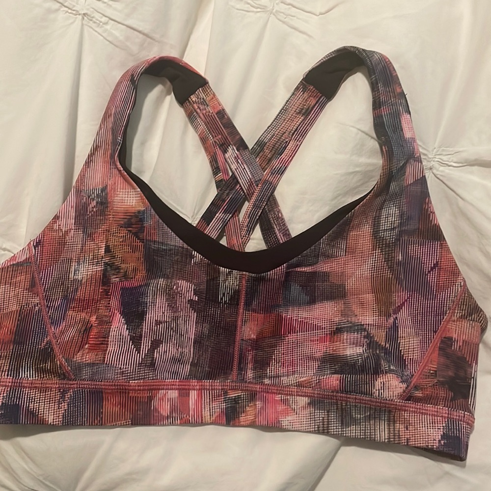 lululemon athletica Multicolor Abstract Print Sports Bra